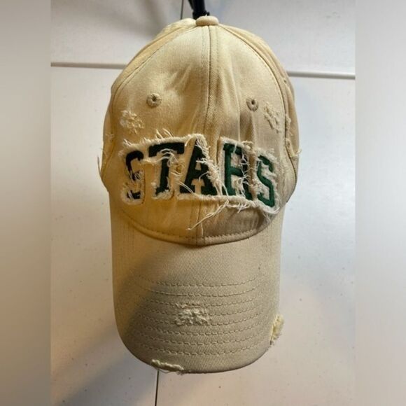 EUC Top Of The World Cream Dallas Stars Distressed Baseball Cap NHL - Picture 1 of 9
